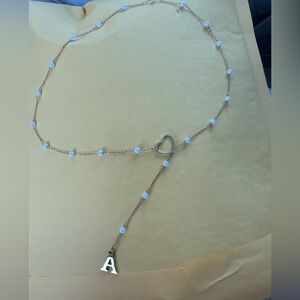 Gold Heart Pendant Necklace with Initial Charm